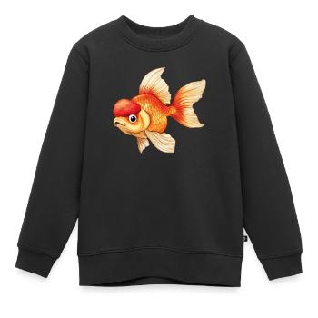 Schleierschwanz Oranda Goldfisch - Kinder Premium Organic Sweatshirt - Schwarz - Vorne - AI Model Kid Female (0cm)