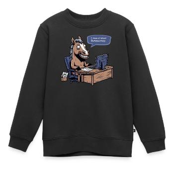Büro Hengst - Kinder Premium Organic Sweatshirt - Schwarz - Vorne - AI Model Kid Female (0cm)