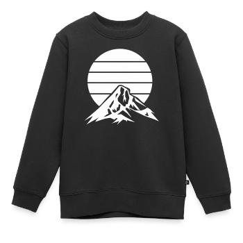 berge gebirge - Kinder Premium Organic Sweatshirt - Schwarz - Vorne - AI Model Kid Female (0cm)