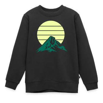 Berge Gebirge - Kinder Premium Organic Sweatshirt - Schwarz - Vorne - AI Model Kid Female (0cm)