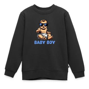 bébé - Sweat Premium enfant bio - noir - Devant - AI Model Kid Female (0cm)