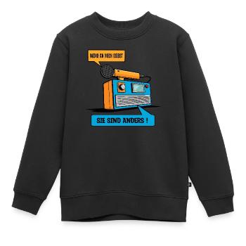 Ils sont différents ! - Sweat Premium enfant bio - noir - Devant - AI Model Kid Female (0cm)