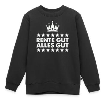 rente gut alles gut - Kinder Premium Organic Sweatshirt - Schwarz - Vorne - AI Model Kid Female (0cm)