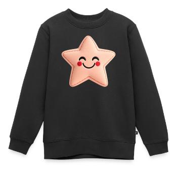 Sweet Star - Rose - Sweat Premium enfant bio - noir - Devant - AI Model Kid Female (0cm)