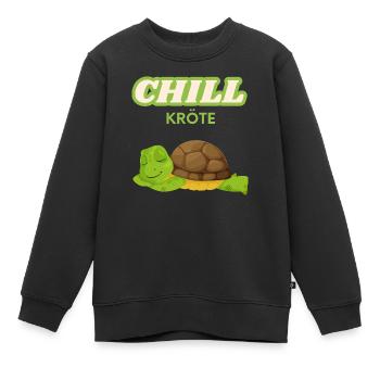 Chill crapaud pour refroidisseur - Sweat Premium enfant bio - noir - Devant - AI Model Kid Female (0cm)