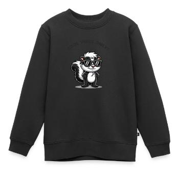 Skunk Bande dessinée Cool - Sweat Premium enfant bio - noir - Devant - AI Model Kid Female (0cm)