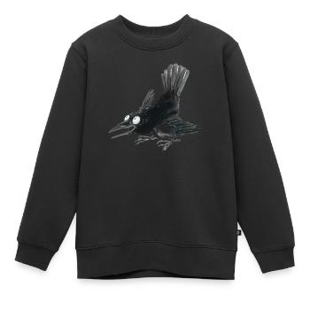 Rabenkrähe 2 - Kinder Premium Organic Sweatshirt - Schwarz - Vorne - AI Model Kid Female (0cm)
