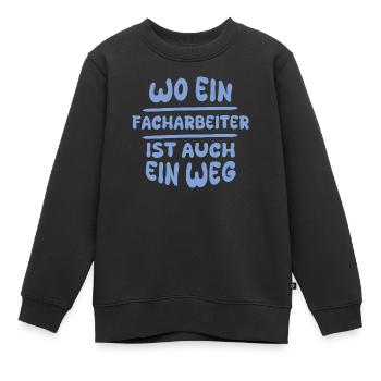 Les travailleurs qualifiés en tant que travailleurs qualifiés - Sweat Premium enfant bio - noir - Devant - AI Model Kid Female (0cm)
