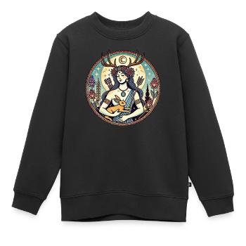 Artemis - Kinder Premium Organic Sweatshirt - Schwarz - Vorne - AI Model Kid Female (0cm)
