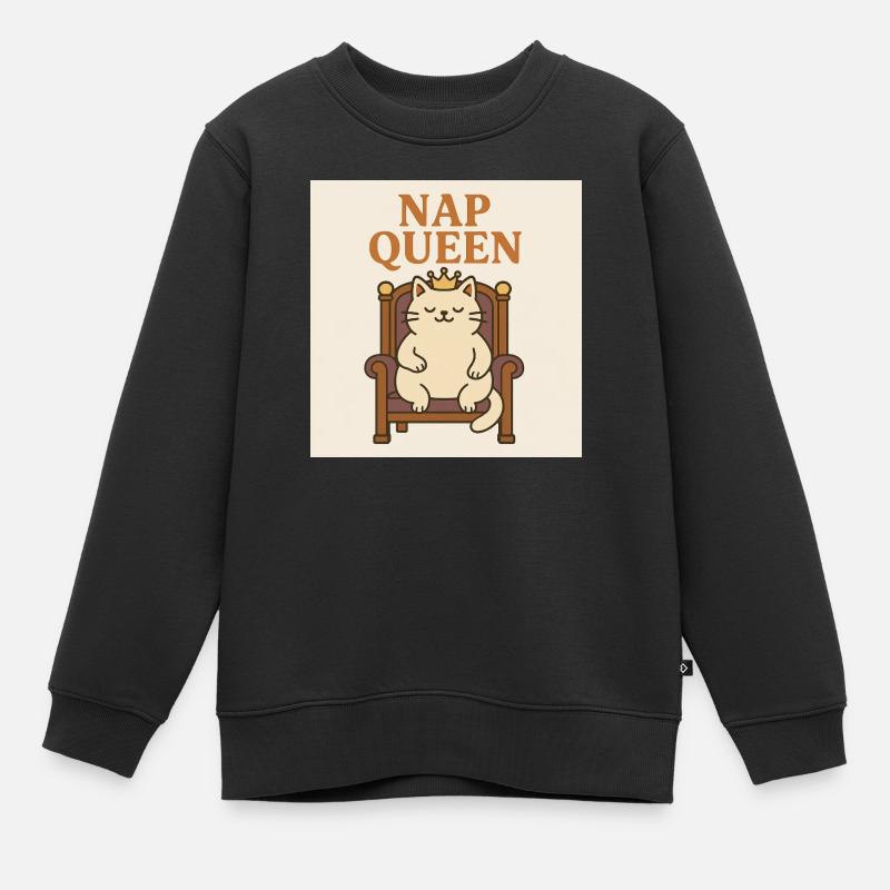 Reine de la sieste - Sweat Premium enfant bio - noir