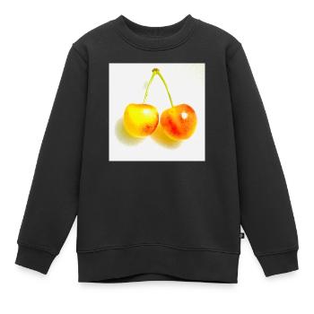 Cerise - Sweat Premium enfant bio - noir - Devant - AI Model Kid Female (0cm)