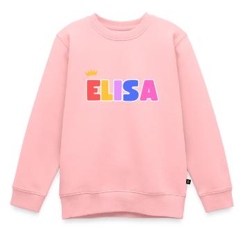 ELISA! Customizable - Kids Premium Organic Sweatshirt - rose - Front - AI Model Kid Female (0cm)