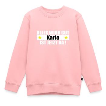 Karla Name Vorname Geburtstag - Kinder Premium Organic Sweatshirt - Rosa - Vorne - AI Model Kid Female (0cm)