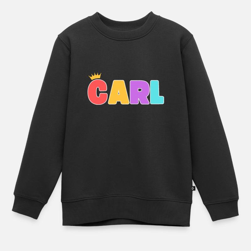 Carl! Personalisierbar - Kinder Premium Organic Sweatshirt - Schwarz