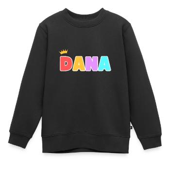 Dana! Personnalisable - Sweat Premium enfant bio - noir - Devant - AI Model Kid Female (0cm)