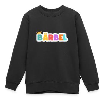 Bärbel ! Personnalisable - Sweat Premium enfant bio - noir - Devant - AI Model Kid Female (0cm)