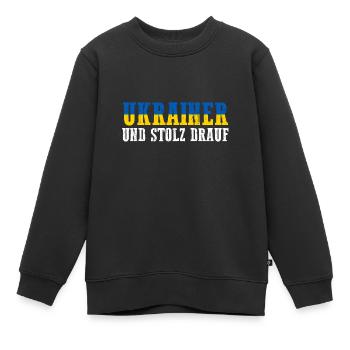 Ukrainer Ukraine - Kinder Premium Organic Sweatshirt - Schwarz - Vorne - AI Model Kid Female (0cm)