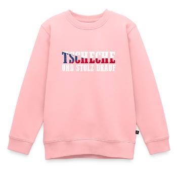 Tschechen Tschechisch Tschechien - Kinder Premium Organic Sweatshirt - Rosa - Vorne - AI Model Kid Female (0cm)
