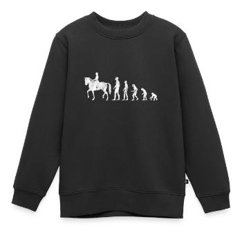 Dressur Dressurreiten Dressurreiter Evolution - Kinder Premium Organic Sweatshirt - Schwarz - Vorne - AI Model Kid Female (0cm)