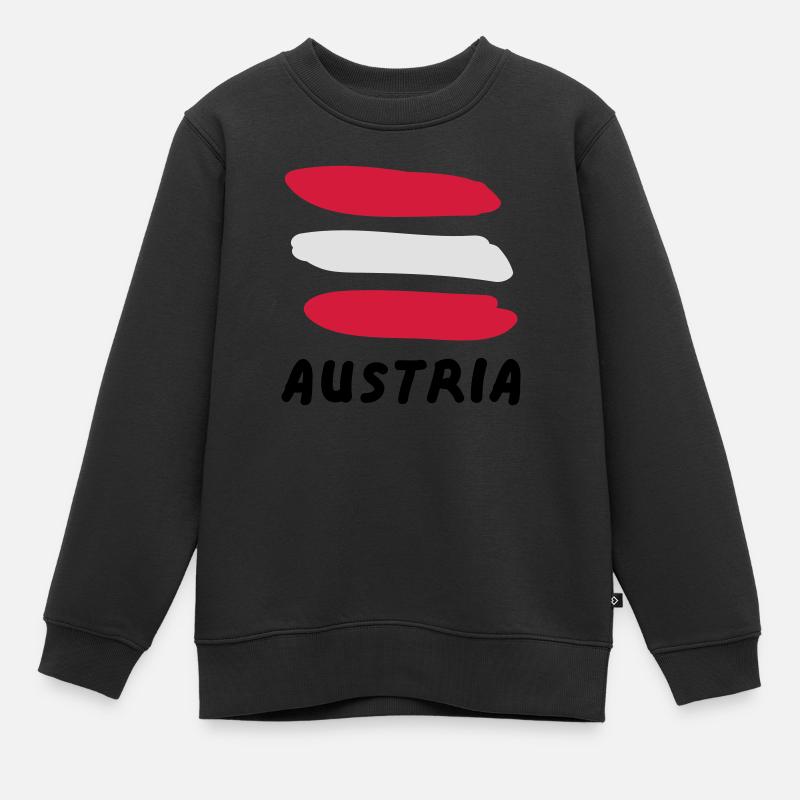 Autriche - Sweat Premium enfant bio - noir