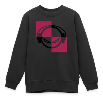 headphones - Kinder Premium Organic Sweatshirt - Schwarz - Vorne - AI Model Kid Female (0cm)