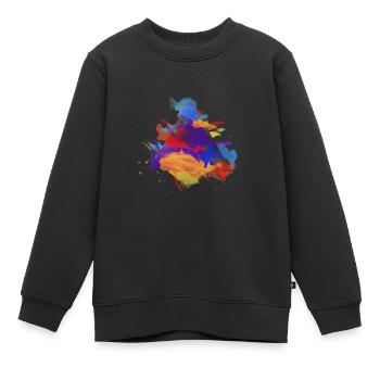 hipster - Kinder Premium Organic Sweatshirt - Schwarz - Vorne - AI Model Kid Female (0cm)