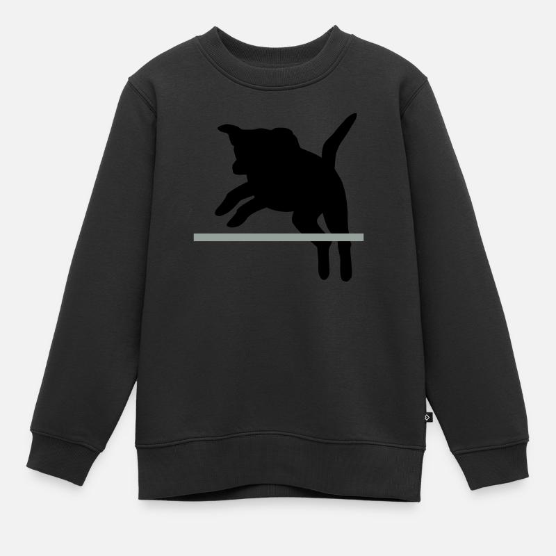 chien de sauter / agilité - Sweat Premium enfant bio - noir