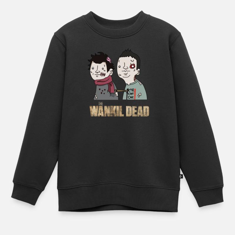 The Wankil Dead - Sweat Premium enfant bio - noir