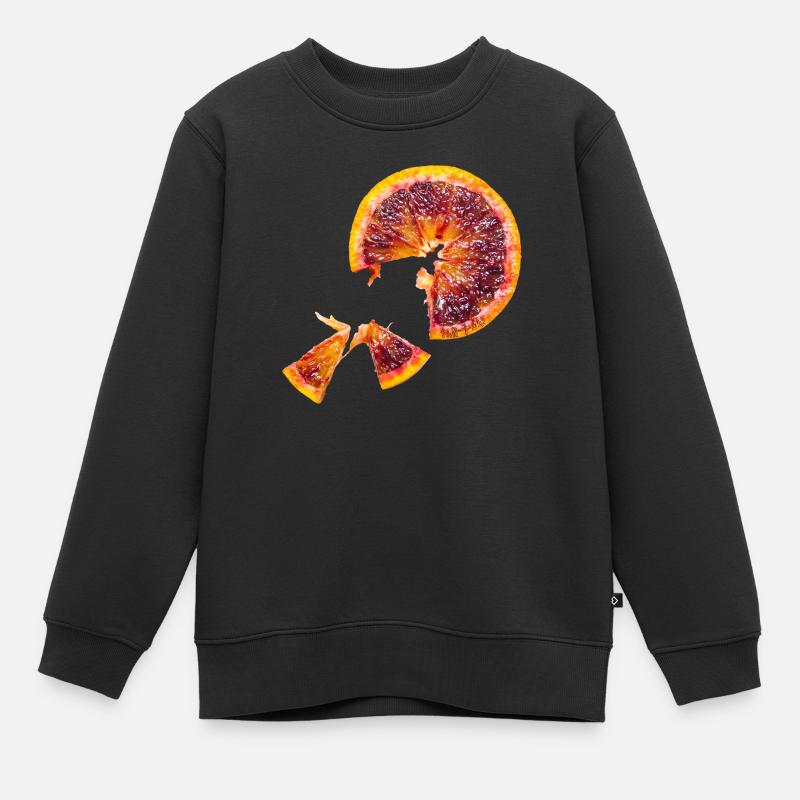 Blutorange - Kinder Premium Organic Sweatshirt - Schwarz