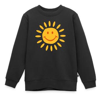 Sonne - Kinder Premium Organic Sweatshirt - Schwarz - Vorne - AI Model Kid Female (0cm)