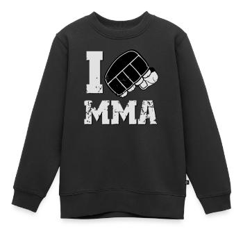 I LOVE MMA - Sweat Premium enfant bio - noir - Devant - AI Model Kid Female (0cm)