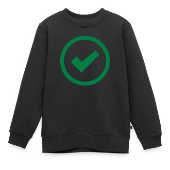 Hacken - Kinder Premium Organic Sweatshirt - Schwarz - Vorne - AI Model Kid Female (0cm)