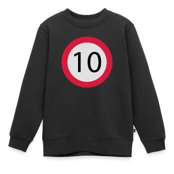 10 - Kinder Premium Organic Sweatshirt - Schwarz - Vorne - AI Model Kid Female (0cm)