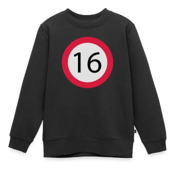 16 - Kinder Premium Organic Sweatshirt - Schwarz - Vorne - AI Model Kid Female (0cm)