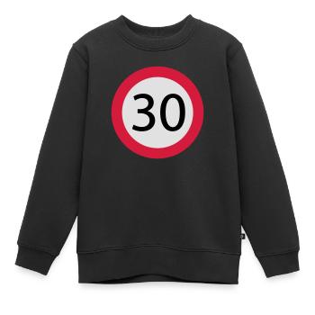 30 - Kinder Premium Organic Sweatshirt - Schwarz - Vorne - AI Model Kid Female (0cm)