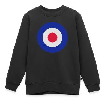 mod-target-3 - Kinder Premium Organic Sweatshirt - Schwarz - Vorne - AI Model Kid Female (0cm)