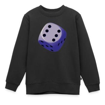 Würfel, Spiel, Spaß - Kinder Premium Organic Sweatshirt - Schwarz - Vorne - AI Model Kid Female (0cm)