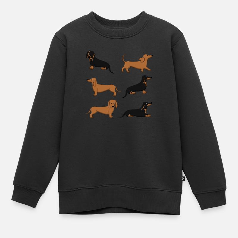 Sélection de teckel - Sweat Premium enfant bio - noir
