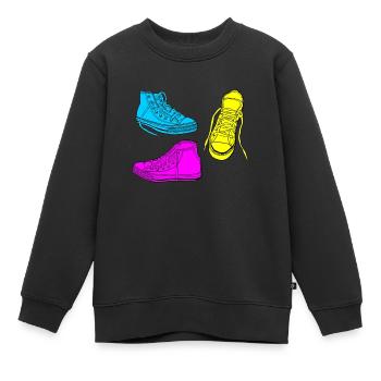 Trainer farbigen - Kinder Premium Organic Sweatshirt - Schwarz - Vorne - AI Model Kid Female (0cm)