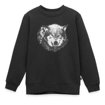 Wolf - Kinder Premium Organic Sweatshirt - Schwarz - Vorne - AI Model Kid Female (0cm)