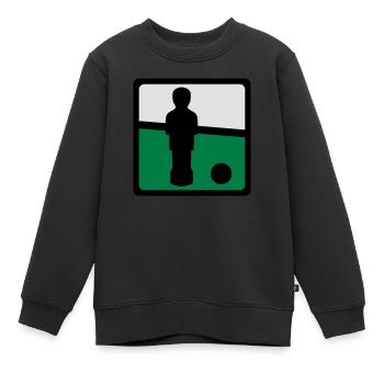 Kicker - Kinder Premium Organic Sweatshirt - Schwarz - Vorne - AI Model Kid Female (0cm)