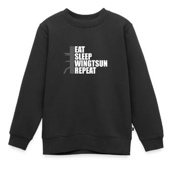eat sleep wingtsun dummy - Kinder Premium Organic Sweatshirt - Schwarz - Vorne - AI Model Kid Female (0cm)