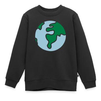 Globus - Welt - Kinder Premium Organic Sweatshirt - Schwarz - Vorne - AI Model Kid Female (0cm)