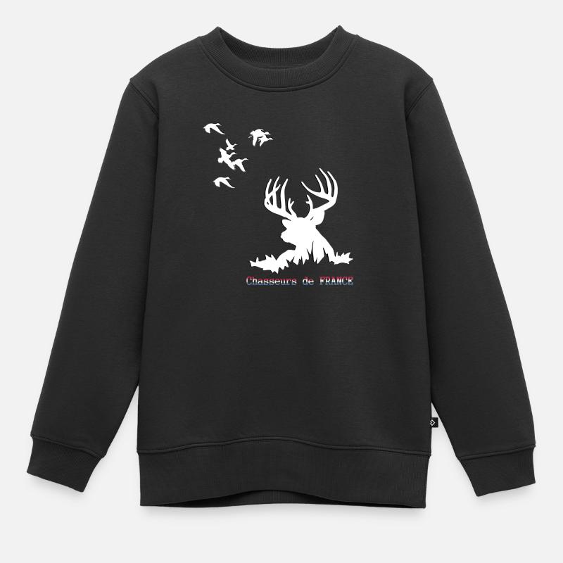 chasse - Sweat Premium enfant bio - noir