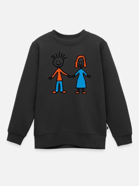 couple - Kids Premium Organic Sweatshirt - black