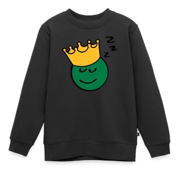 Erbsenkönig sleep - Kinder Premium Organic Sweatshirt - Schwarz - Vorne - AI Model Kid Female (0cm)