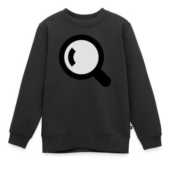 Lupe Symbol - Kinder Premium Organic Sweatshirt - Schwarz - Vorne - AI Model Kid Female (0cm)