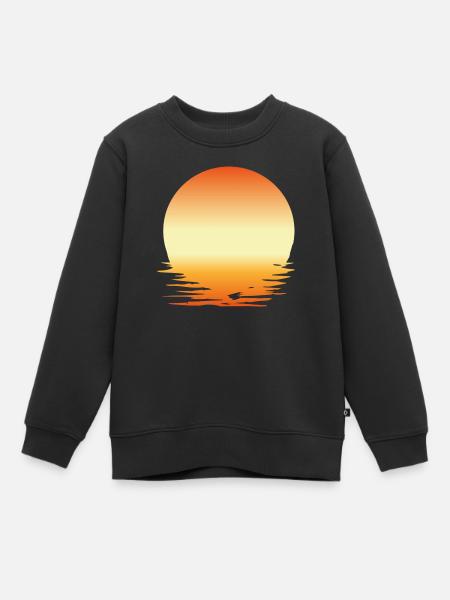 Sonnenuntergang - Kinder Premium Organic Sweatshirt - Schwarz