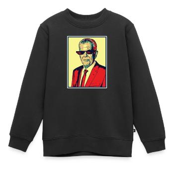 VDB ICON VAN DER BELLEN - Kinder Premium Organic Sweatshirt - Schwarz - Vorne - AI Model Kid Female (0cm)