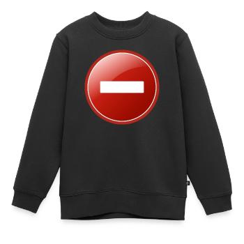 sens interdit - Sweat Premium enfant bio - noir - Devant - AI Model Kid Female (0cm)